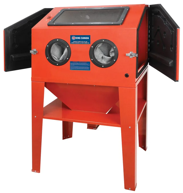 Floor Model Sandblast Cabinet w/ LED Light No. KSB-350-LED