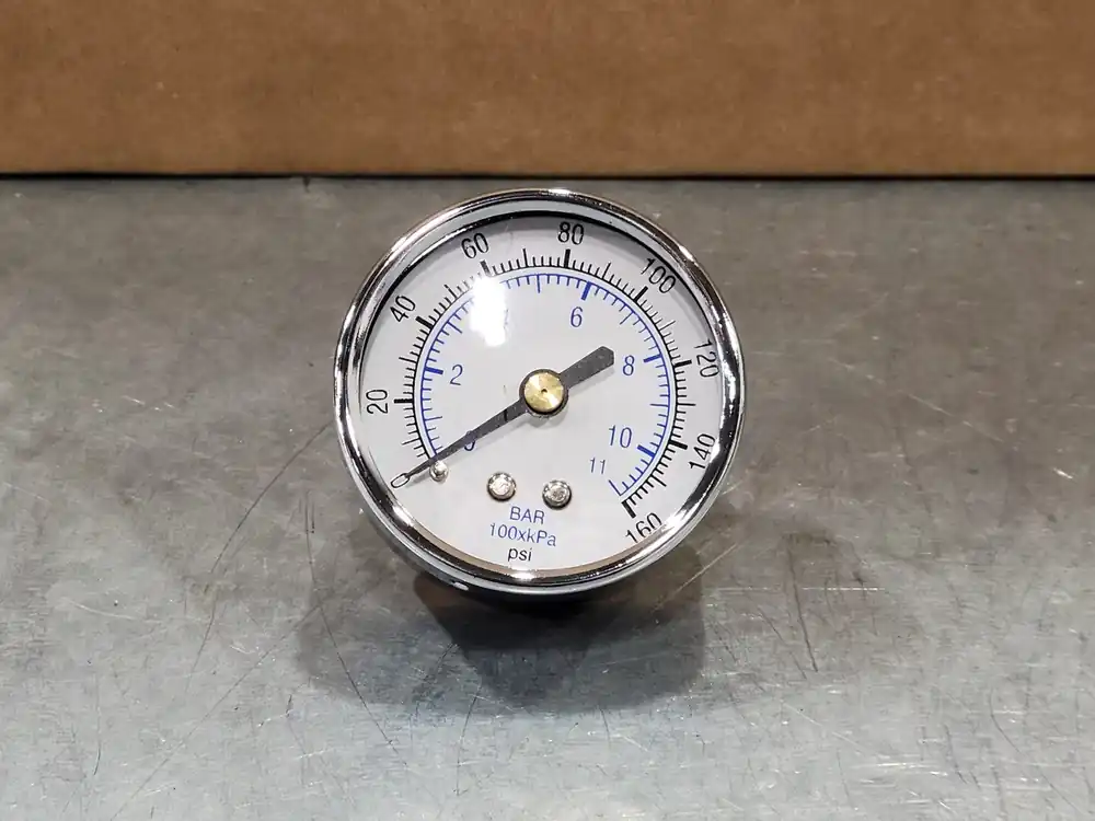 2", 0-160 psi Utility Pressure Gauge 102D-204F