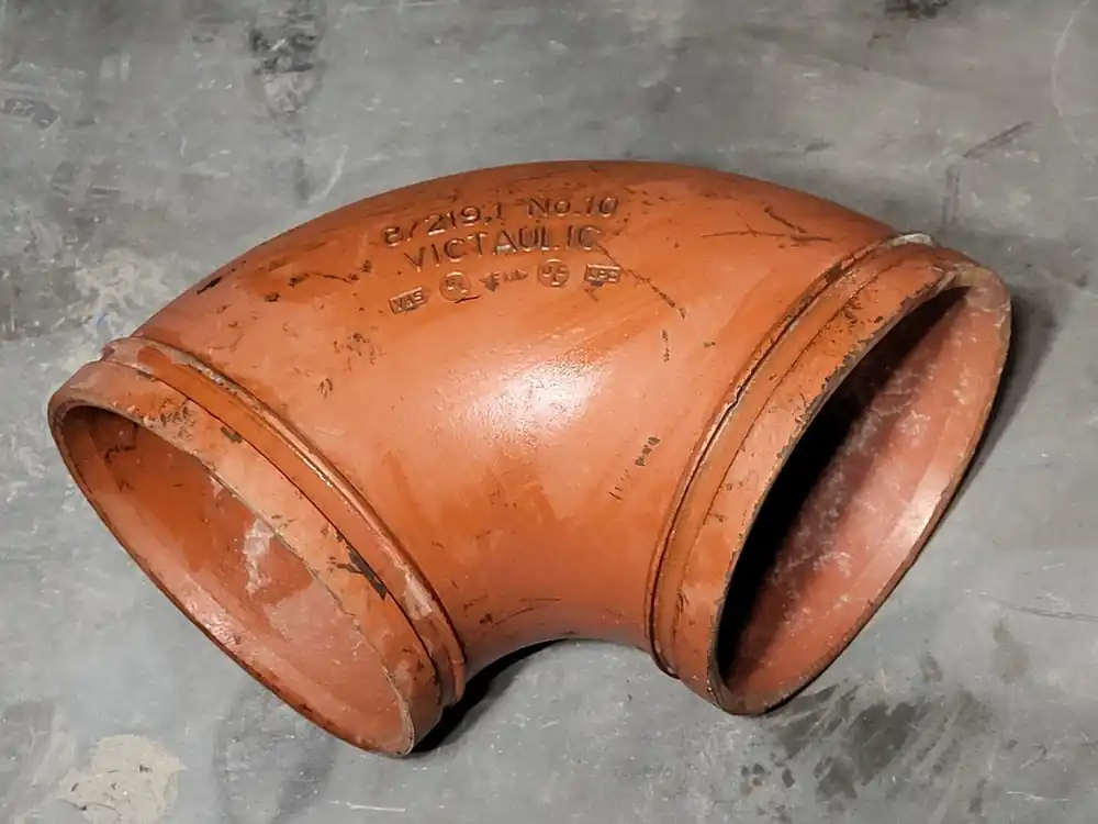 8" 90 Deg Elbow Groove End Fitting No. 10
