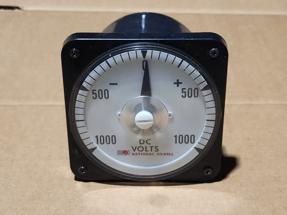 DB40 Switchboard DC Voltmeter 103112FAZZ7/P, 1000-0-1000 VDC