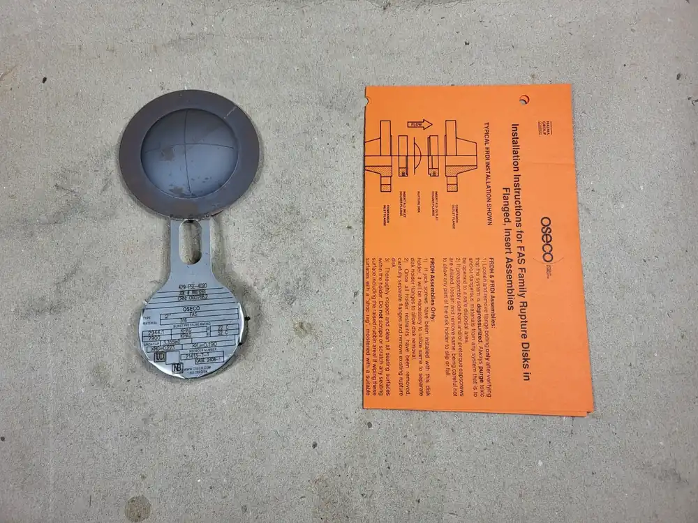 2" FAS Rupture Disc CRNOG0768.2