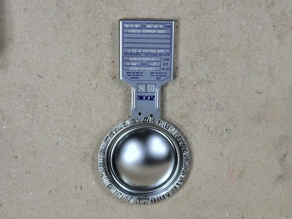 2" PB-V Rupture Disc CRNOG8483.5CADD1