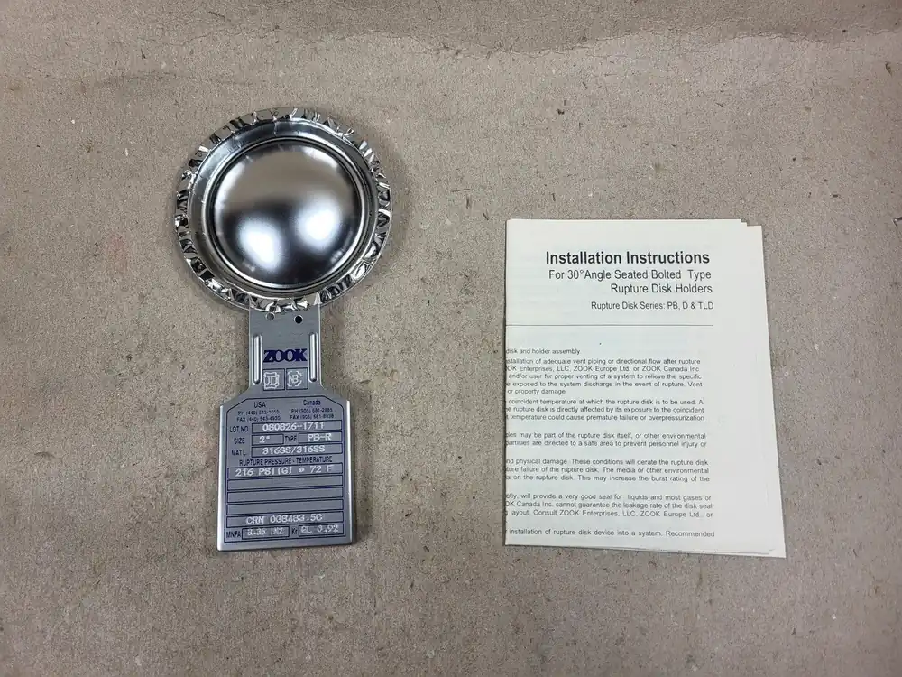 2" PB-R Rupture Disc CRNOG8483.5C