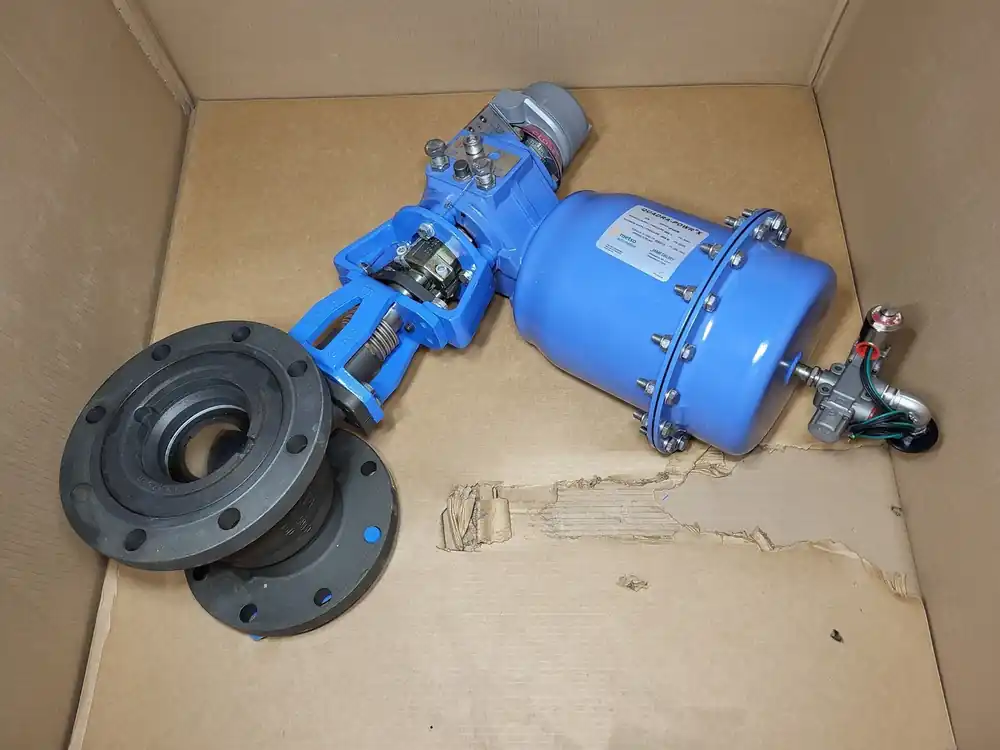 6" Flange Ball Valve w/ Spring Diaphragm Actuator QPX4C/M