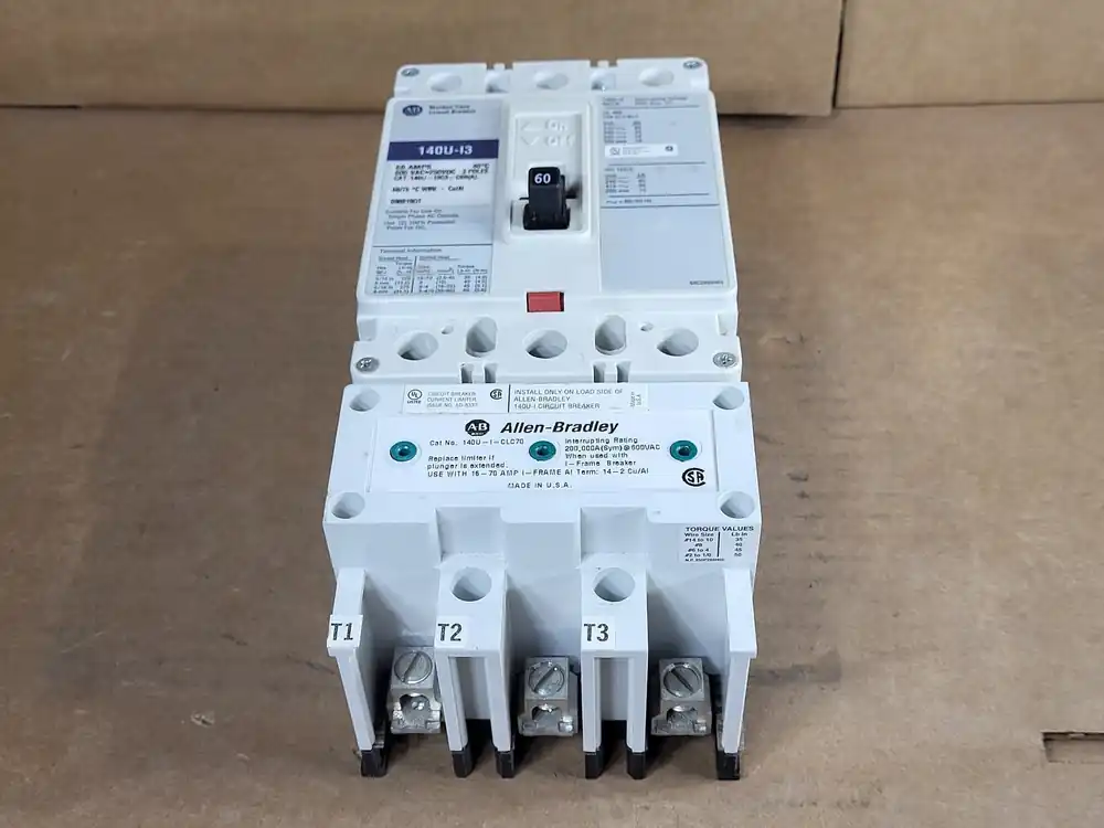 60 Amp, 3 Poles, 600 Volts Circuit Breaker 140U-I3C3-C60 w/ Limiter 140U-I-CLC70