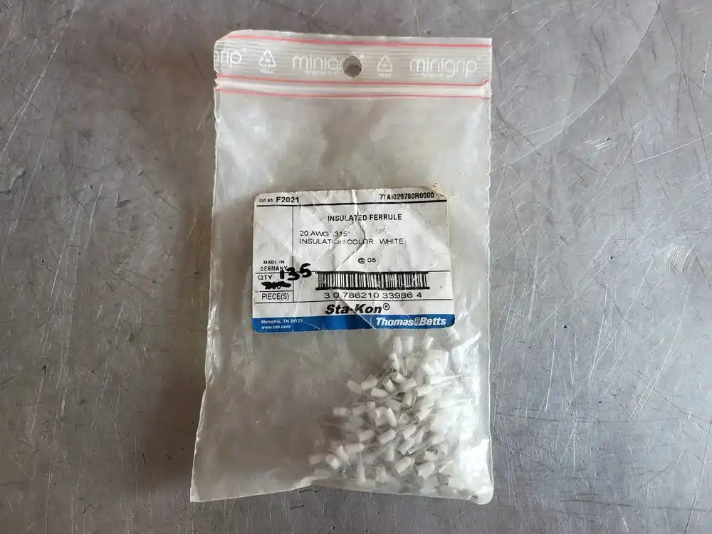 20 AWG Sta-kon Insulated Ferrule Terminal White F2021 (Pack of 135)