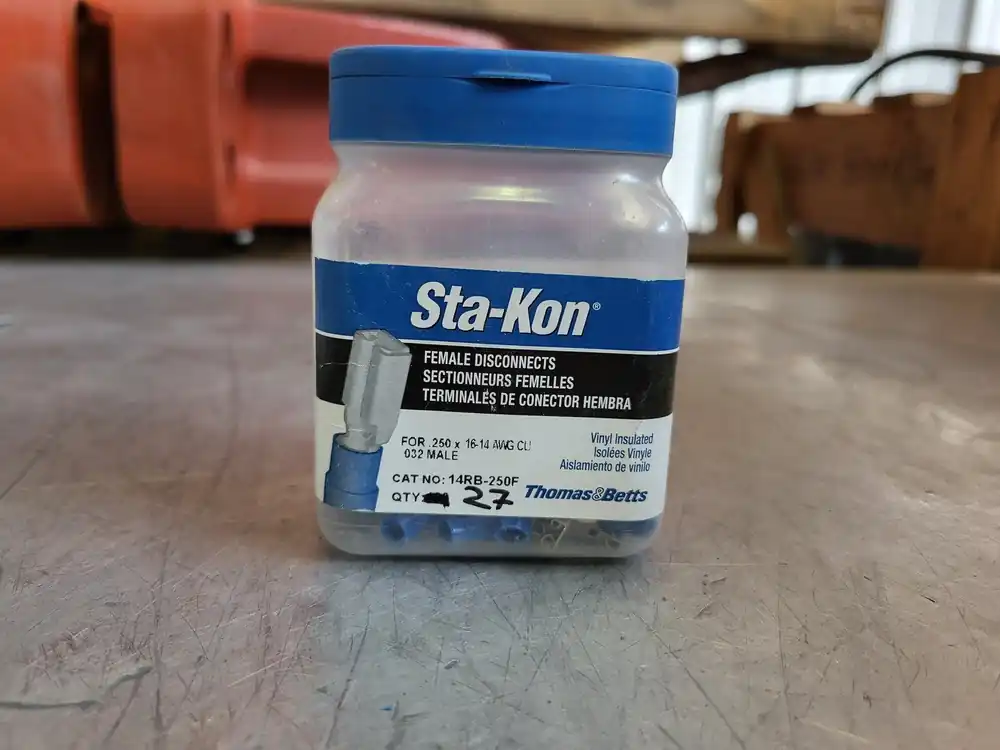 16-14 AWG Female Disconnect Terminal 14RB-250F (Pack of 27)