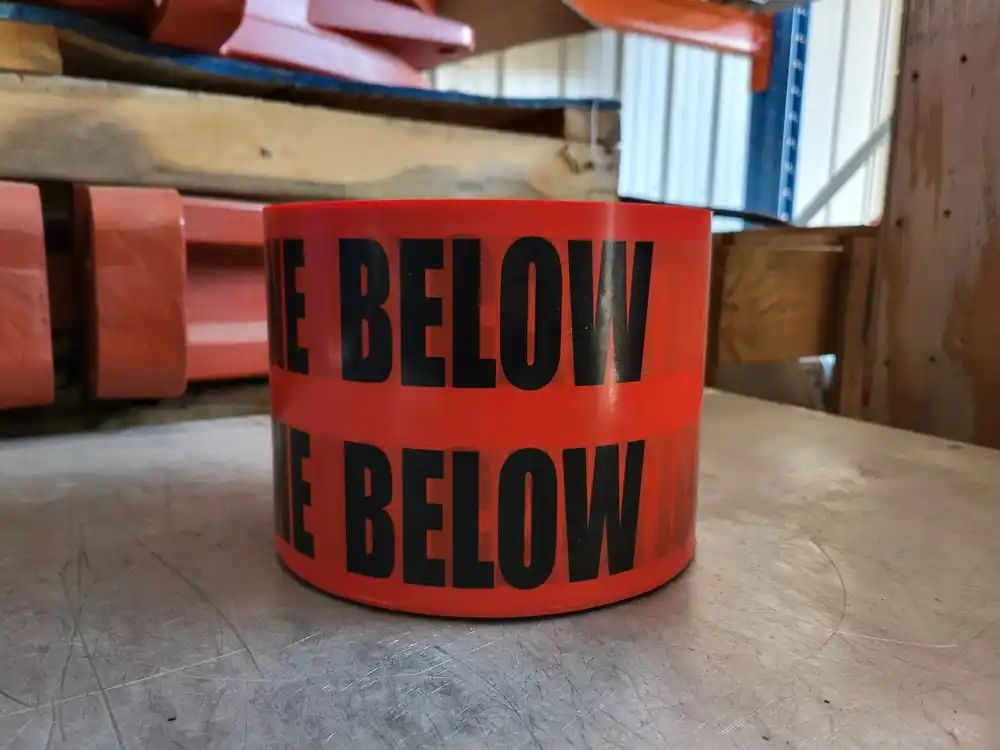 6" x 1000FT Caution Tape Electric Line Burried Below Red 42-151 (Box of 3)