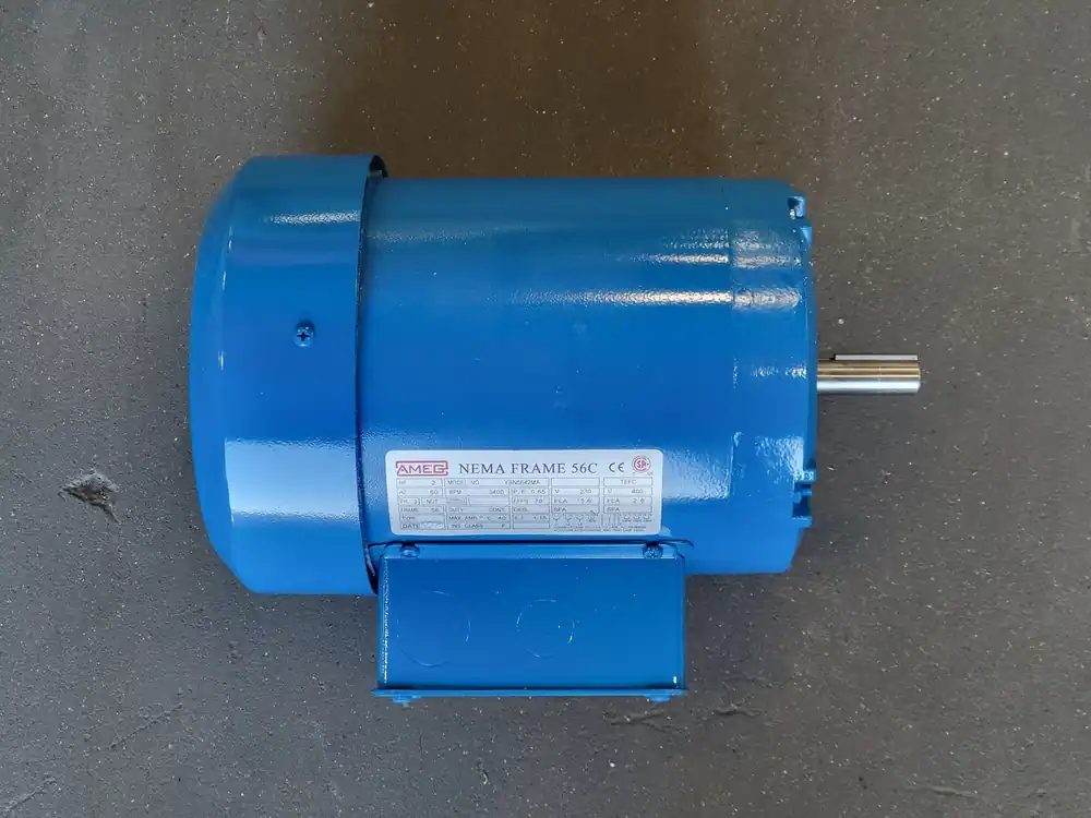 2 hp, 230/460 volts, 3400 rpm, 56 Electric Motor