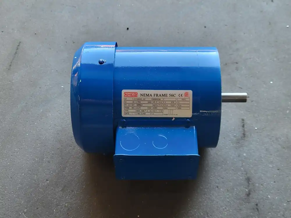 1/2 hp, 575 volts, 3400 rpm, 56C Electric Motor