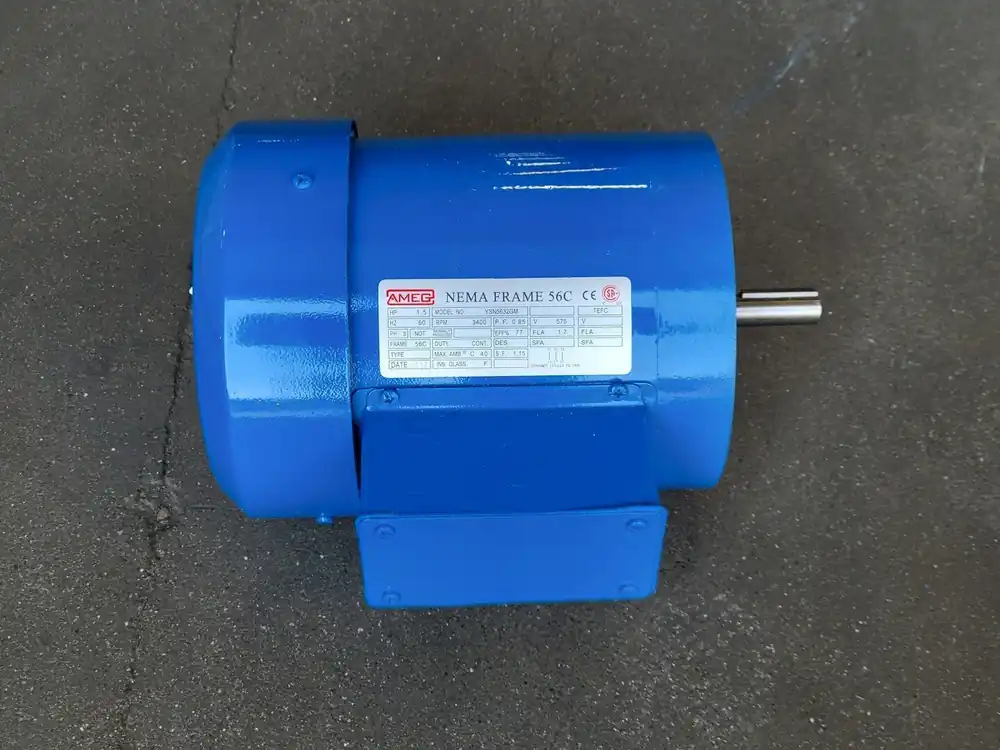 1.5 hp, 575 volts, 3400 rpm, 56C Electric Motor YSN5631GM