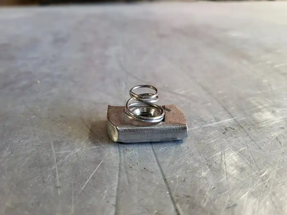3/8" Short Spring Nut 316 ST Box Of 100 M10-1.5SS