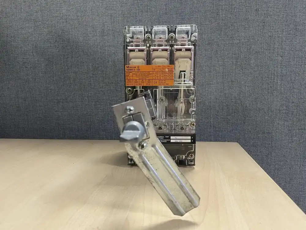 70 Amp, 3 Pole, 600 volts Circuit Breaker NZMH 6-100/ Trip Unit