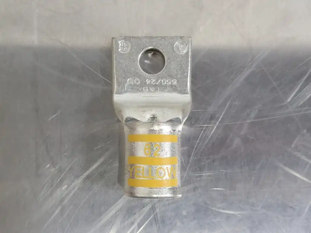 1 Hole 4/0 AWG Compression Lug 62 Yellow 58162 (Bag of 30)