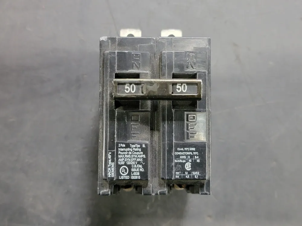 50 Amp, 2 Pole, 120/240 volts Circuit Breaker B250