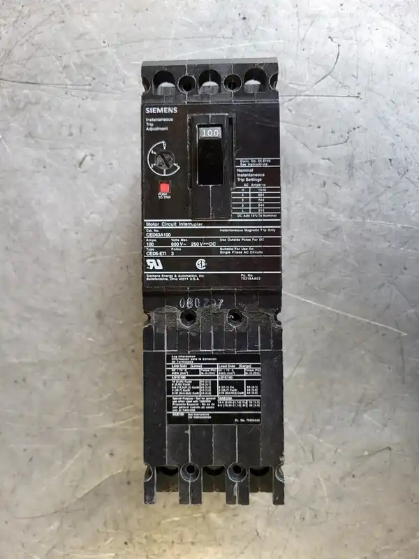 100 Amp, 3 Pole, 600 volts Circuit Breaker CED63A100