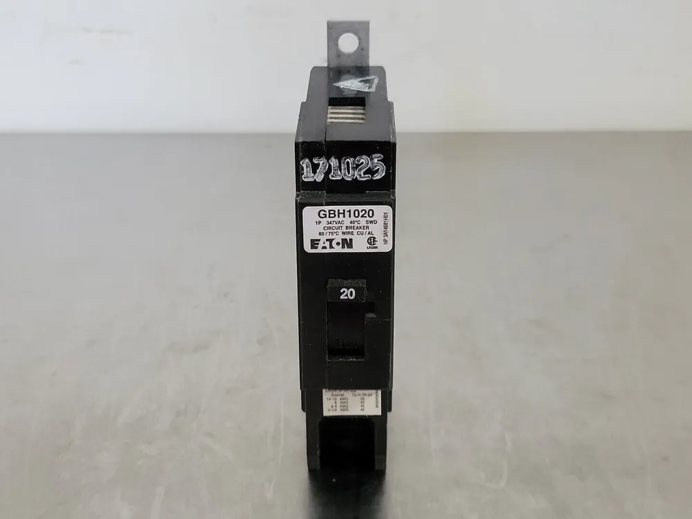 20 Amp, 1 Pole, 347 volts Circuit Breaker GBH1020
