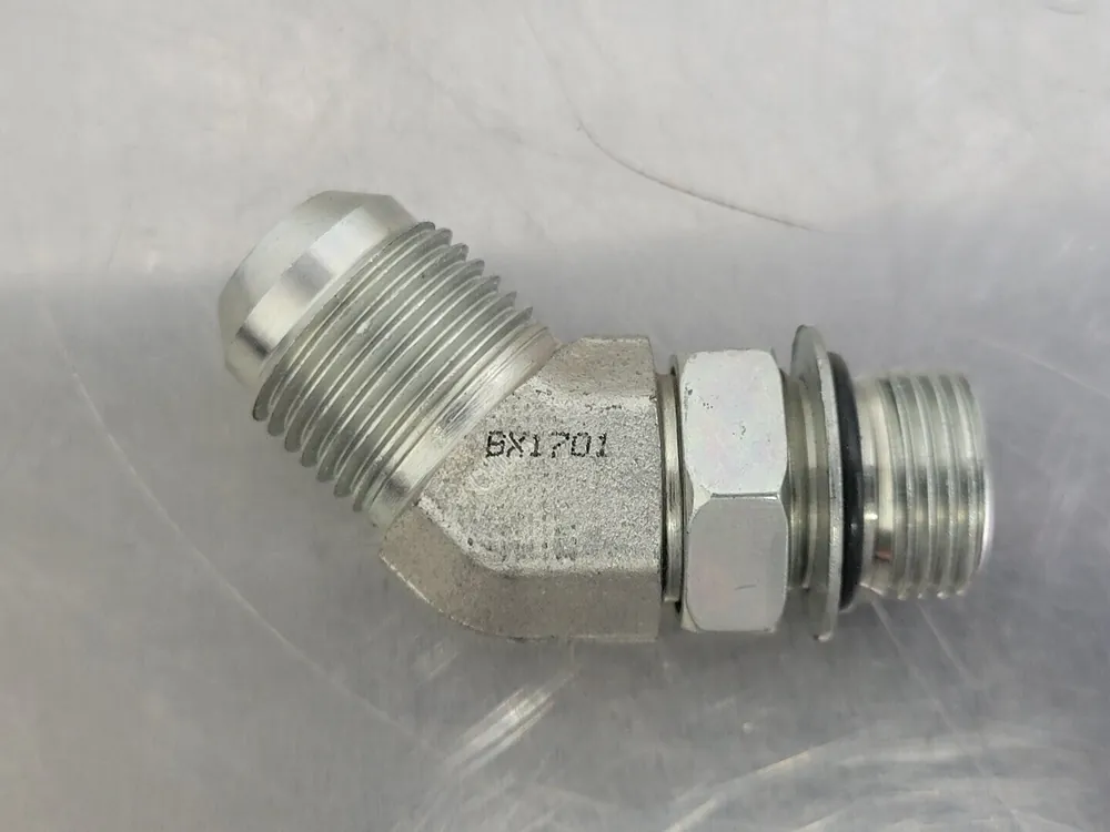 45 Deg Elbow Adapter M-08 ORB X M-10 JIC 1/2" x 5/8" (Bag of 10)