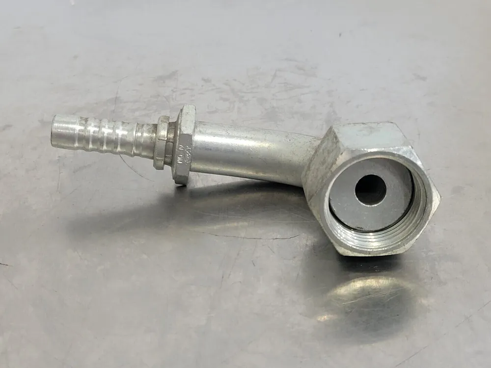 1/2" 90 deg Hose End Crimp 8GS (Bag of 2)