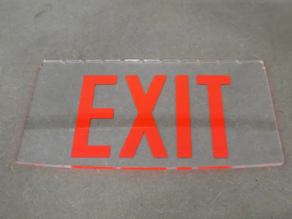 Ceiling Mounted Red LED Edge-Lit Emergency Light Exit Sign