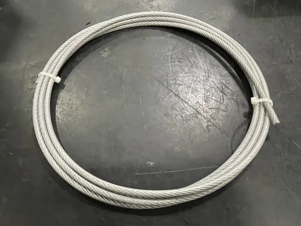 7‘ Galvanized Steel Wire Rope, Nylon Coated, 7x19 Strand Core