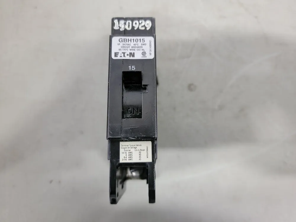 15 Amp, 1 Pole, 347 volts Circuit Breaker GBH1015 (Box of 24)