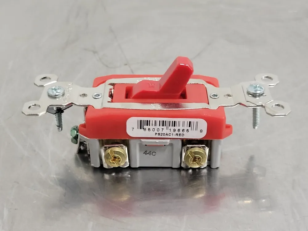 Single Pole Switch PS20AC1-RED, 20A, 120/277VAC (Box of 10)
