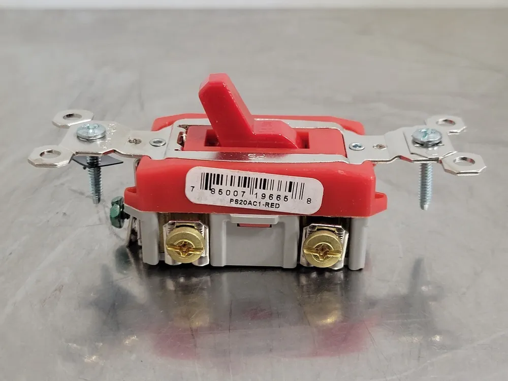 Single Pole Switch PS20AC1-RED, 20A, 120/277VAC (Box of 10)