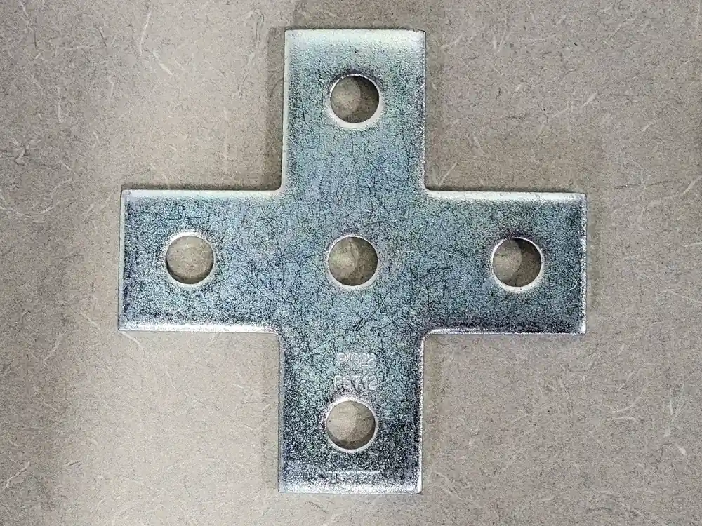 5-Hole Electro-Galvanized Steel Cross Plate PS 712 EG (Box of 10)