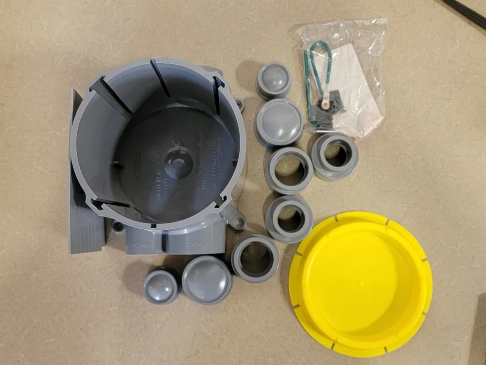 PVC Floor Box Round System S1PFB, P-7464, 100 CU.IN