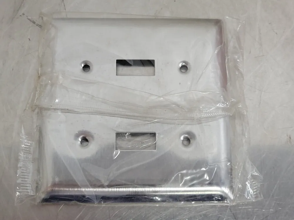 2 Gang Toggle Switch Metal Wall Plate SL2 (Box of 20)