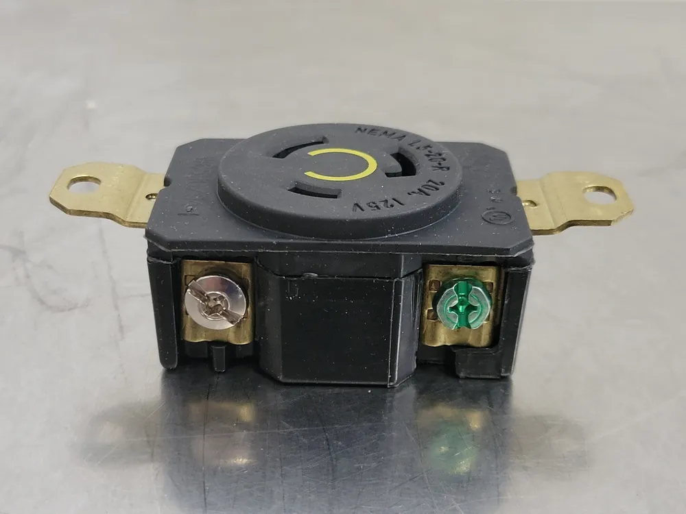 20A 125V Turnlok Receptacle L520-R, 2 Pole 3 Wire (Box of 14)