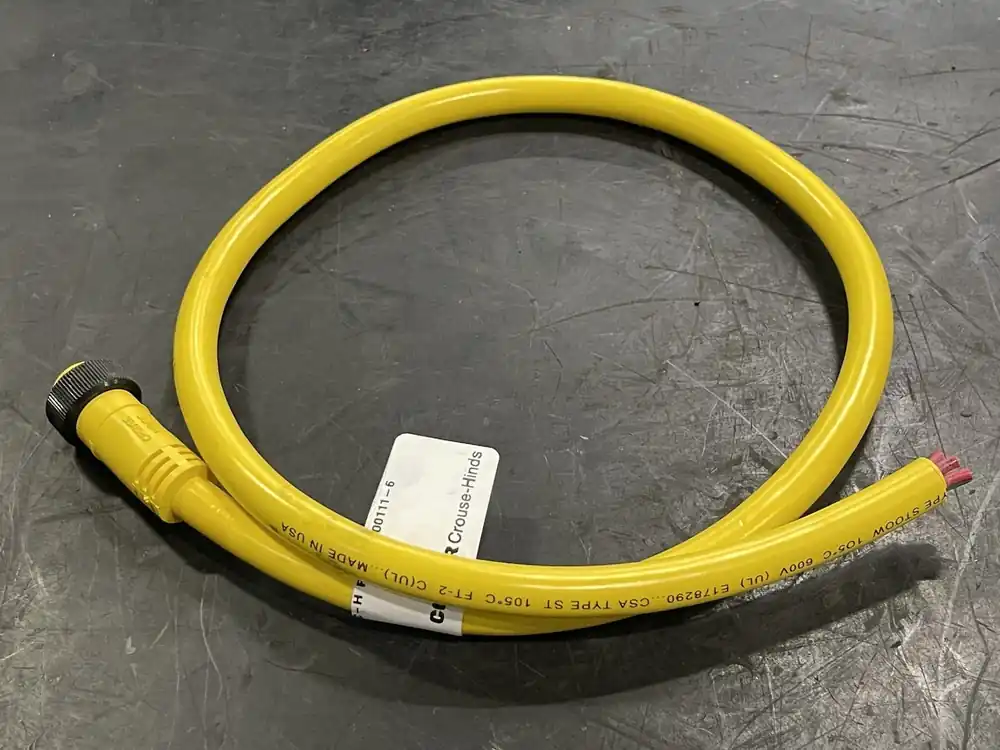 3ft., 600V, 16/5 AWG STOOW Cable w/ 5 Pin Male Plug