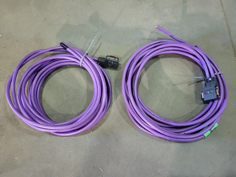 Profibus Cable 10 ft 6XV1830-0EH10 w/ Plug 6ES7 972-0BB52-0XA0 (Pack of 2)