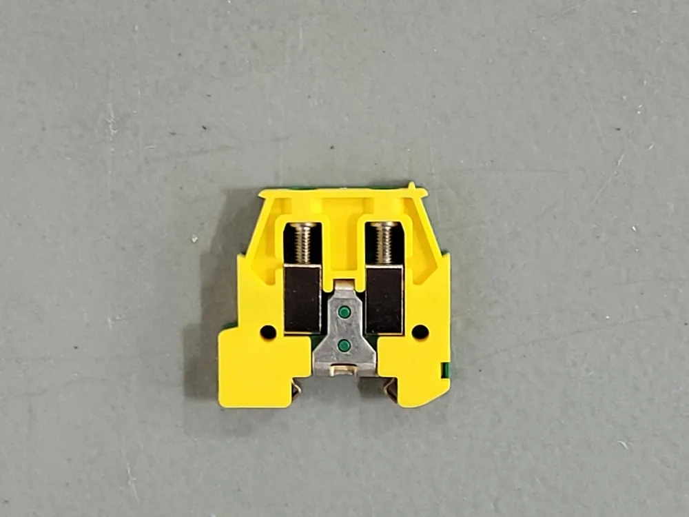 Terminal Block 1492-WMG4, 6mm, Green/Yellow, 22 - 12AWG (Box of 10)