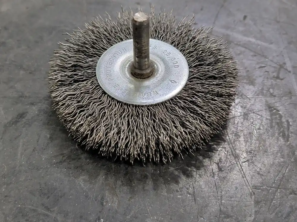 SAIT Crimped End Brushes 06713, 3" Dia x 0.014" Wire Wheel, Carbon Steel