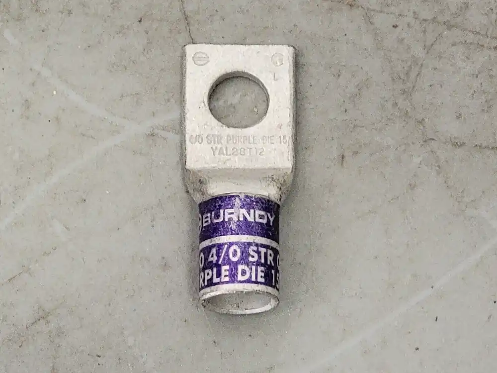 4/0 AWG 1 Hole Compression Lug Purple Die 15 YAL28T12 (Box of 81)