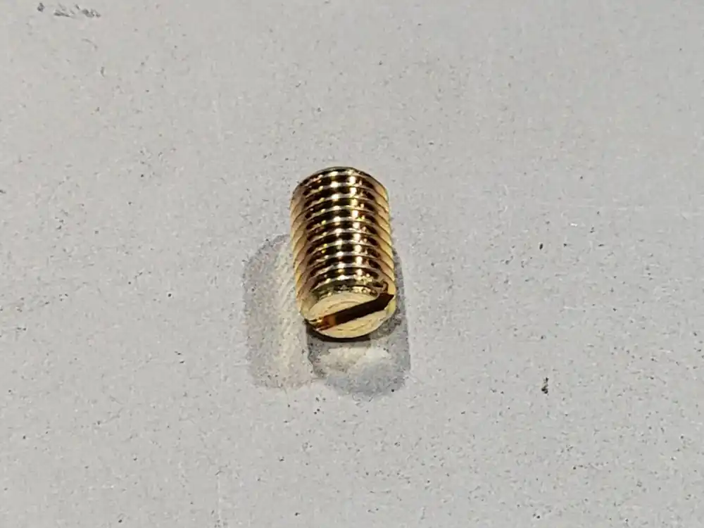 Grounding Screw 1/4"-28 x 7/16", Zinc Yellow, E153 (Box of 37 pack)