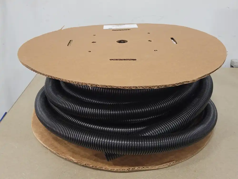 Corrugated Loom Slit Wall Tubing Black CLT125F-L20, 1.28" x 50ft