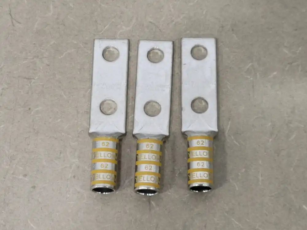 250 kcmil 2 Hole Compression Lug 54868BE, Yellow Die 62 (Box of 3)
