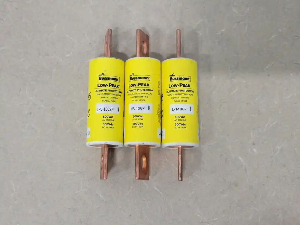 100A 600V Low-Peak Class J Fuse LPJ-100SP (Lot of 3)
