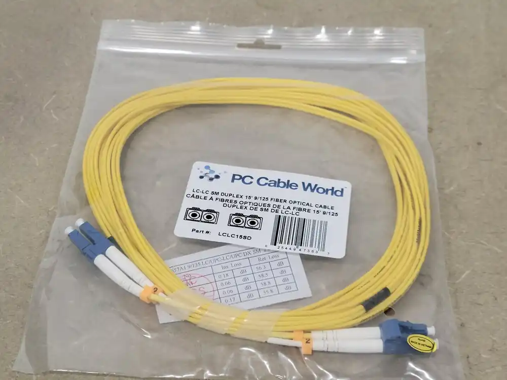 Fiber Optical Cable 15‘ 9/125 LCLC15SD (Box of 14)