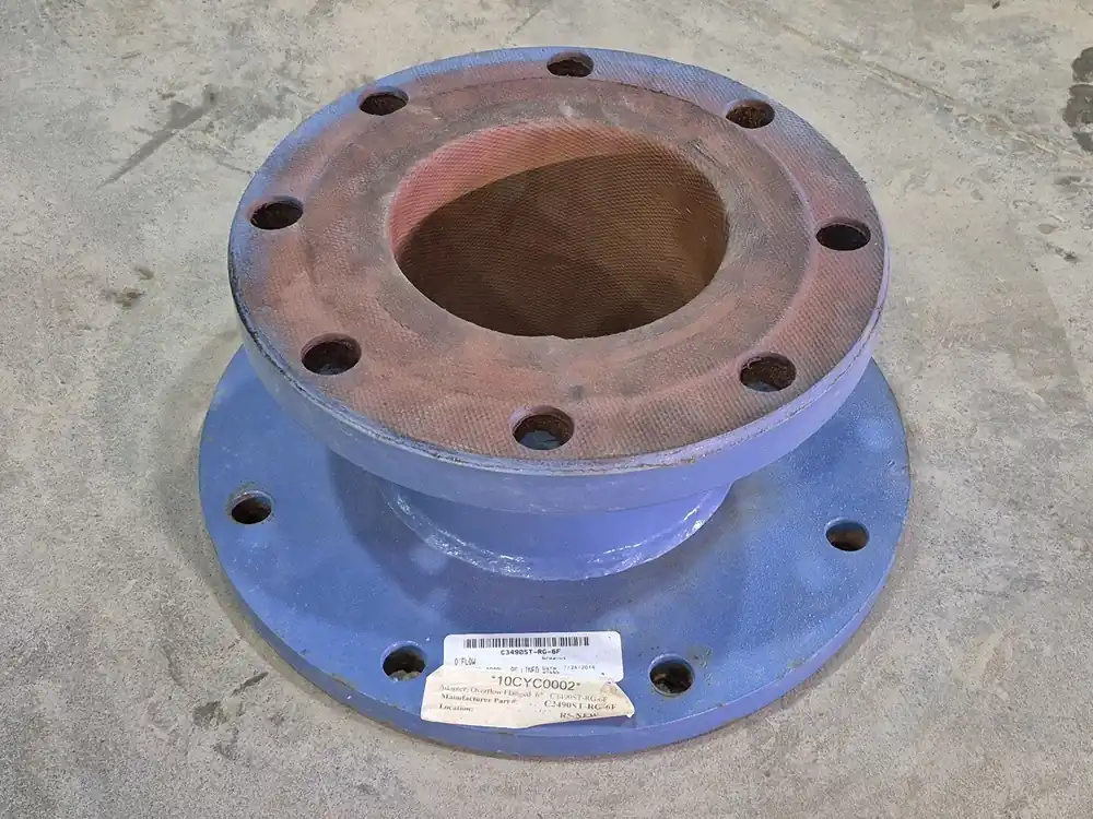 6" Overflow Flanged Adapter C3490ST-RG-6F