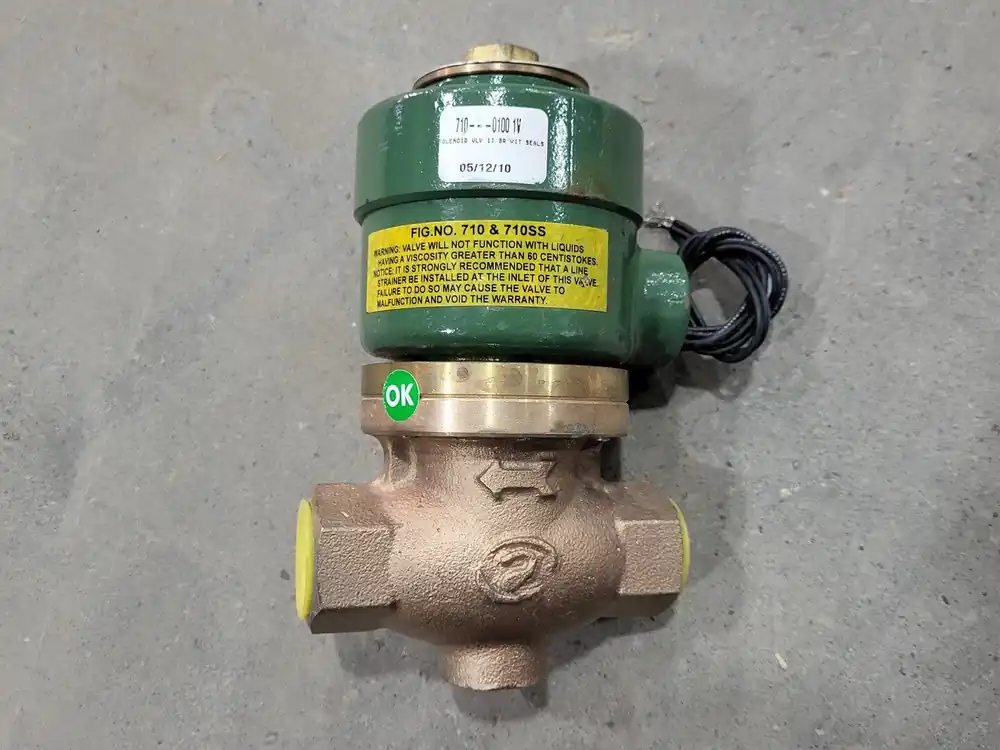 1" Brass Solenoid Valve 120V/60Hz 0-105 Psi, 710-01001V, Z6214BBV