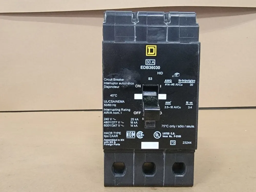 30 Amp, 3 Pole, 600Y/347 volts Circuit Breaker EDB36030