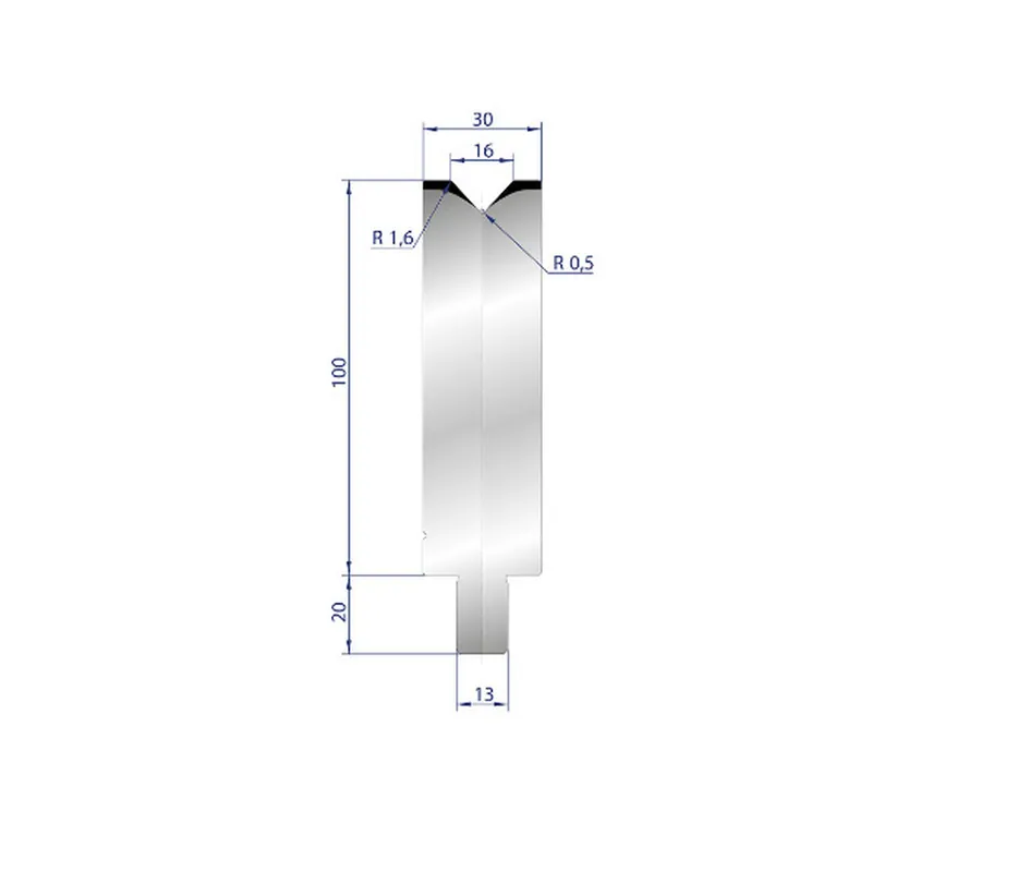 Part No. 3127 @ 35mm 86 Degree Single V Die