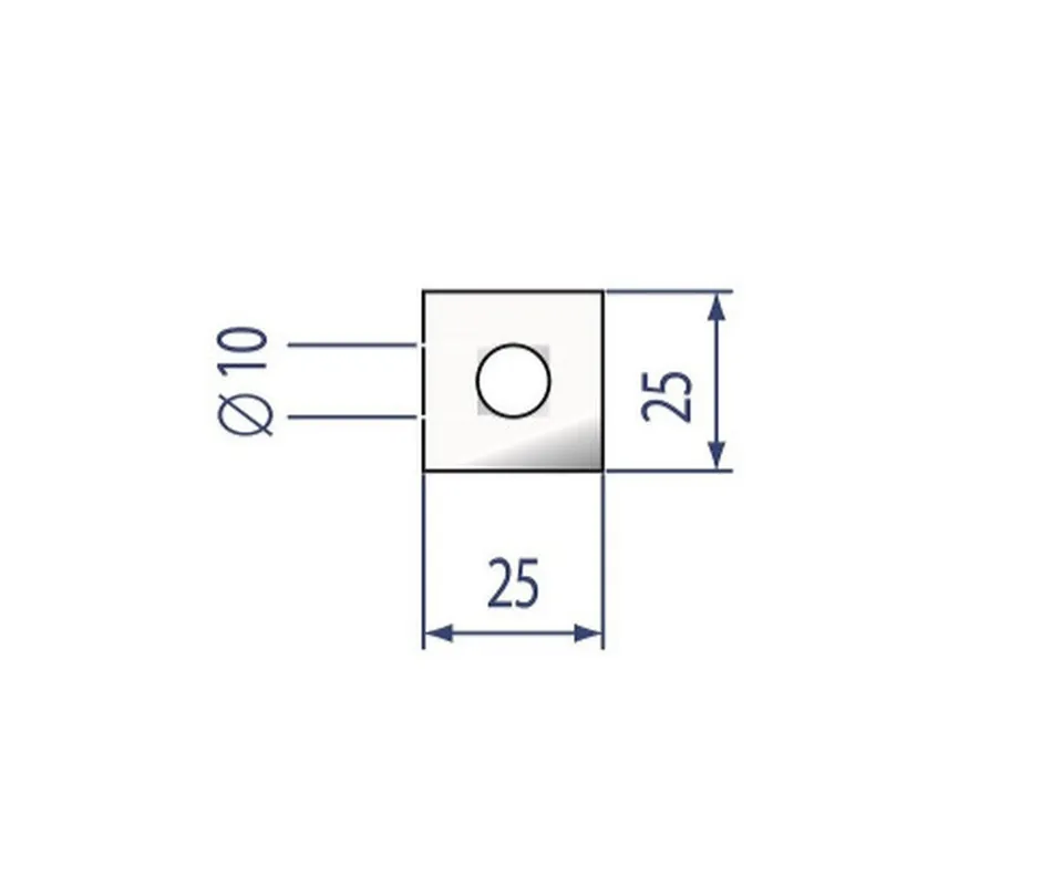 Part No. 2105 @ 835mm 25x25 Polyurethane Insert with Hole