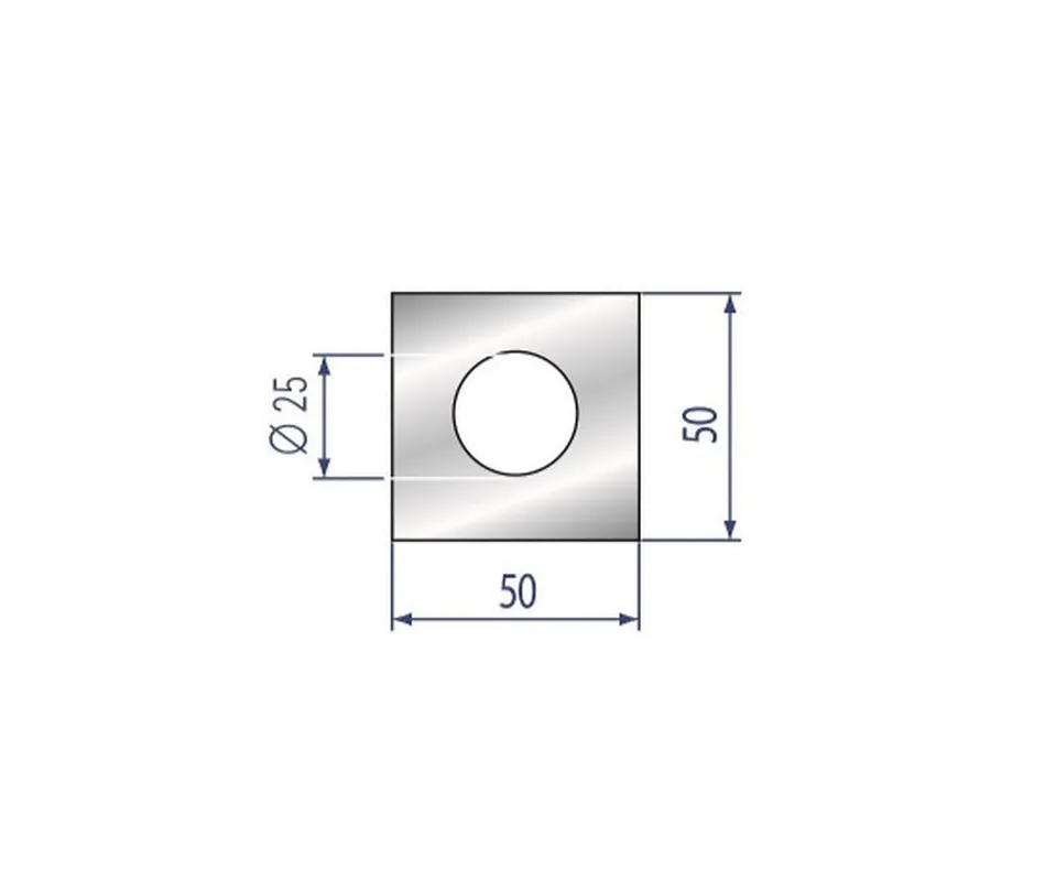 Part No. 2106 @ 835mm 50x50 Polyurethane Insert with Hole