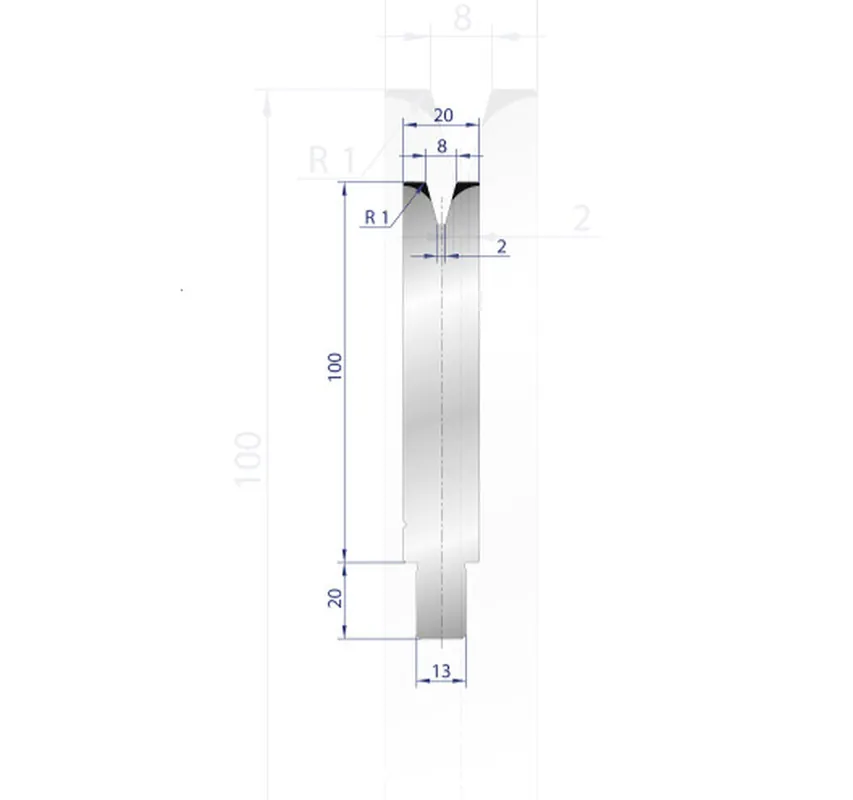 Part No. 3137 @ 35mm 30 Degree Single V Die