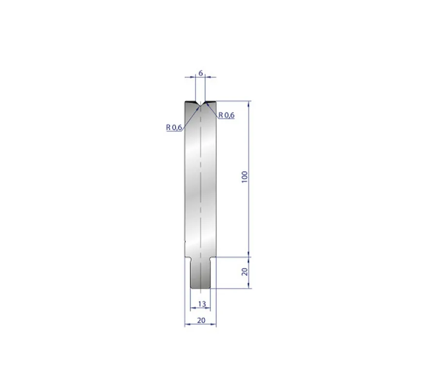 Part No. 3200 @ 300mm 86 Degree Single V Die